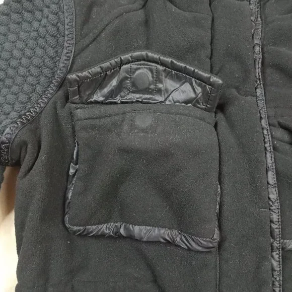 Lululemon Womens Miracle Jacket Size 6 Black Fleece Cargo Pockets Knit Sleeves - Picture 6 of 9